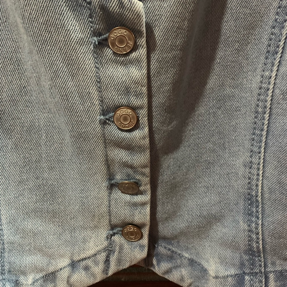 GOGO Light Blue Denim Vest Top - Picture 3 of 7